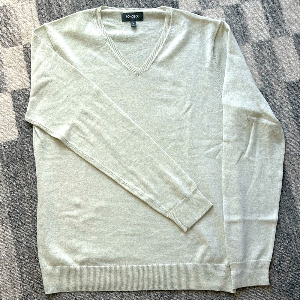 Bonobos cotton cashmere V-neck sweater